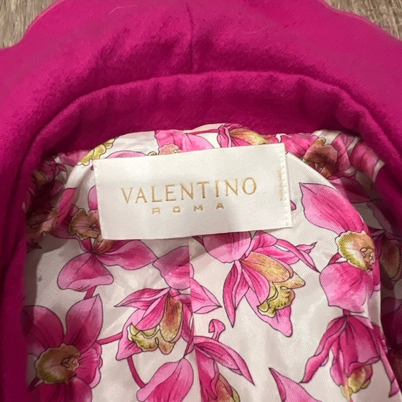 Valentino Fuschia Wool Blazer with Ruffle Lapel - Picture 3 of 13